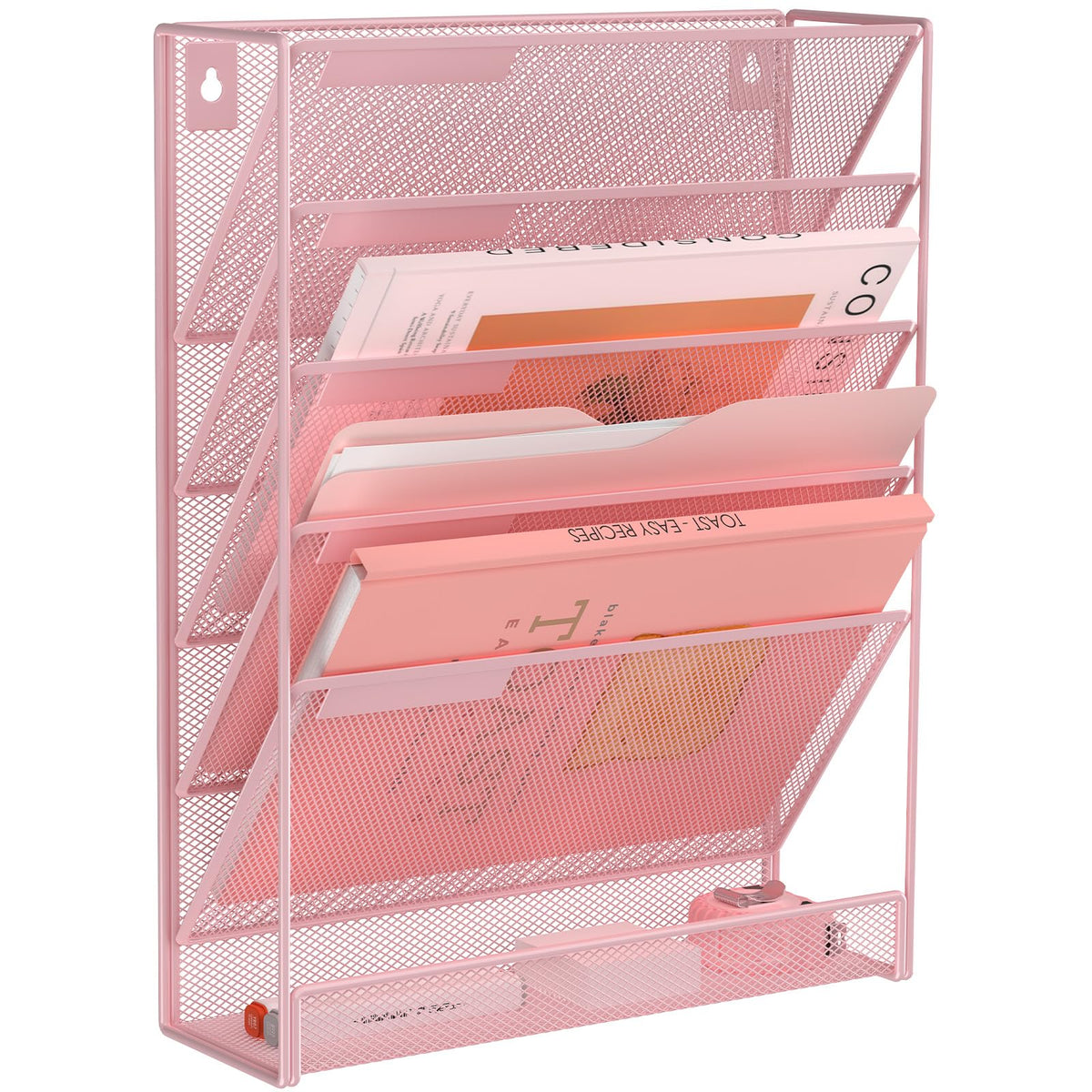 Kuntine.B Wall File Organizer Office Hanging Magazine Holder Wall File Organizer for Office Home