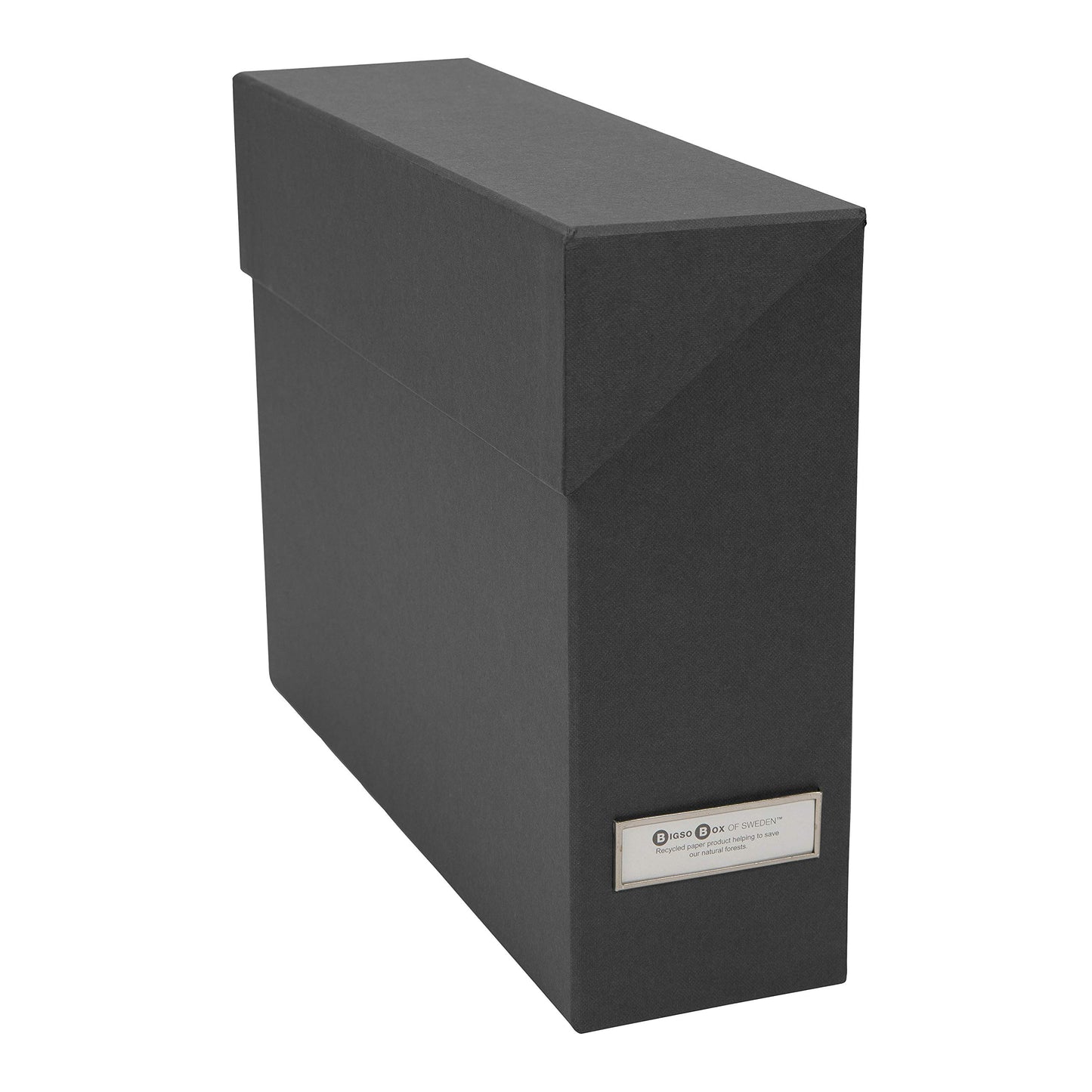 Bigso Lovisa Fiberboard Label Frame 12 File Storage Box - Document Organizer for Important