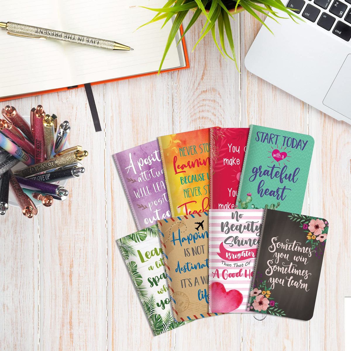 Funrous 32 Pcs Mini Notebooks with Pens Adults Party Favors, Cute