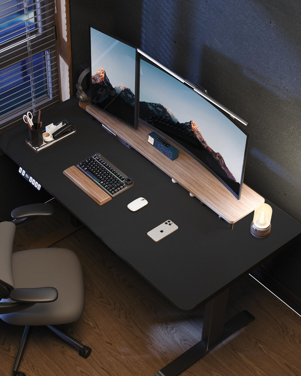 AFIING Extra Large Desk Mat - 63"x 17" Non-Slip Office Desk Pad, Oversized Mouse Pad for Home &