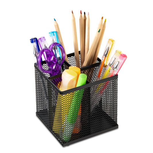 OSCO Wiremesh Square Pen Pot - Black
