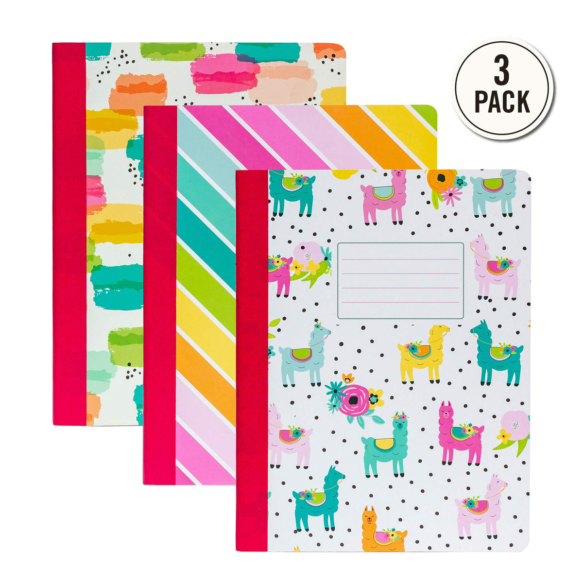 Pukka Pad, Carpe Diem Composition Notebooks - 3 Pack of Journals Featuring 140 Pages of College