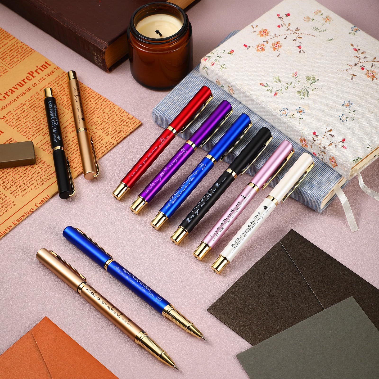 Fuutreo 30 Pcs Bible Verse Pens Bulk Christian Gifts Ballpoint