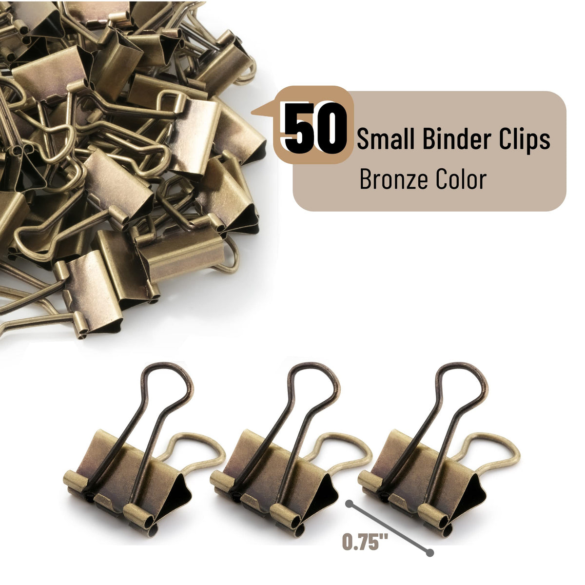 Mr. Pen- Small Binder Clips, 50 pcs, 0.75", Small Size