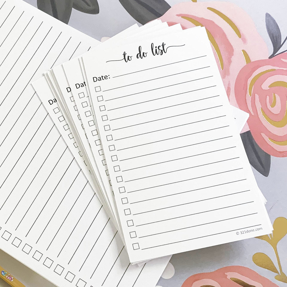 321Done To Do List Cards, 3x5, Set of 100, with Date Line
