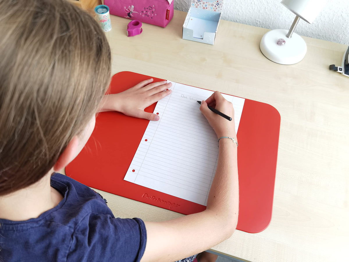 Läufer Schreibgut 30917 Learning to Write Desk Pad 33.5 x 45 cm Cherry Red