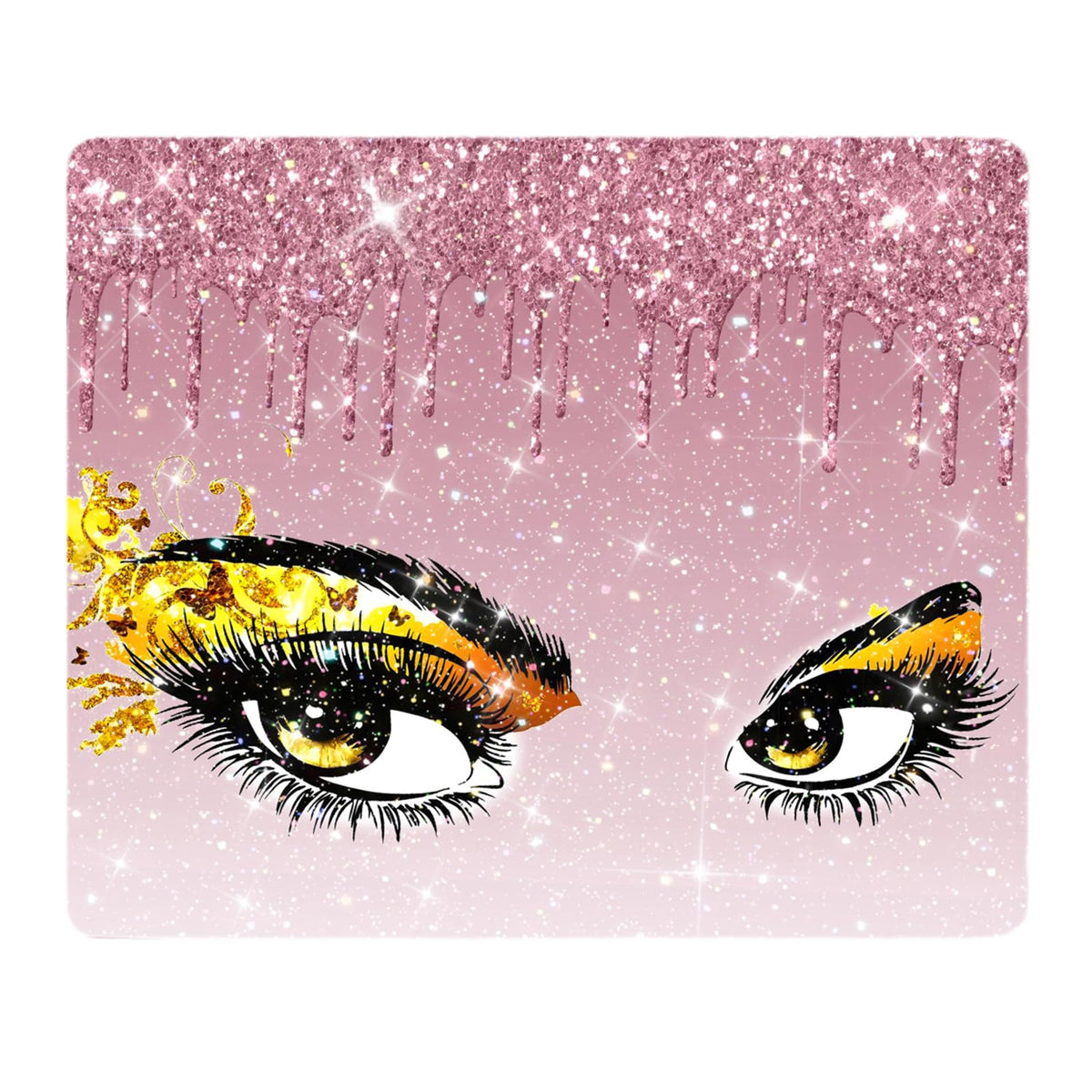 Mouse Pad Bling Diamond Glitter Sparkle Rose Gold Mousepad Hot Pink Mouse Pad, Bling Desk