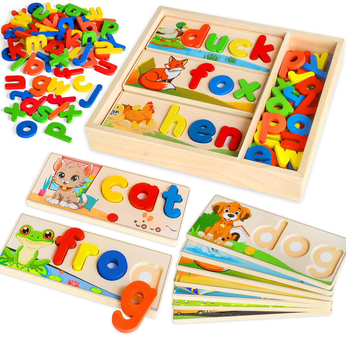 Learning Toys for 3 Year Old, Alphabet Puzzle Spelling Games Preschool