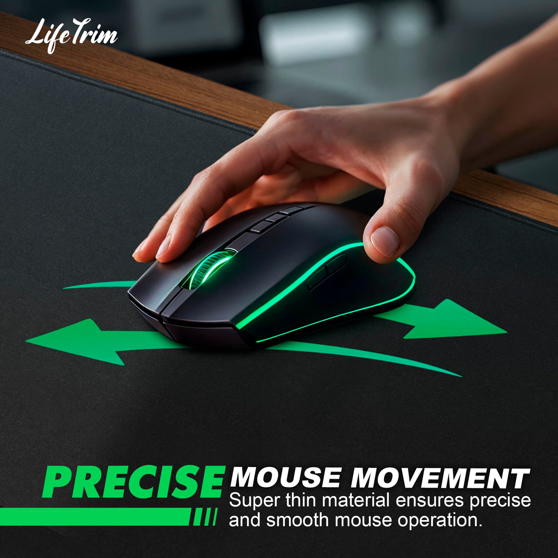 LifeTrim 36” x 13” Extra Large Mouse Pad Gaming Extended Keyboard Mat Full Desk Cover Oversized