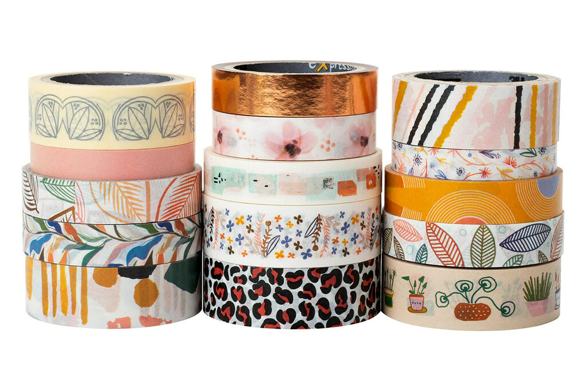 Scotch Washi Tape, Whimsical Design, 15 Rolls, Great for Bullet Journaling, Scrapbooking and DIY