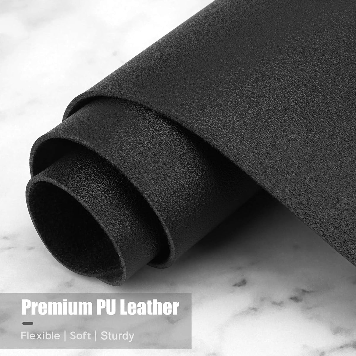 Hsurbtra Desk Pad, 35.5" x 17" PU Leather Desk Mat, XXL Extended Mouse Pad, Waterproof Desktop