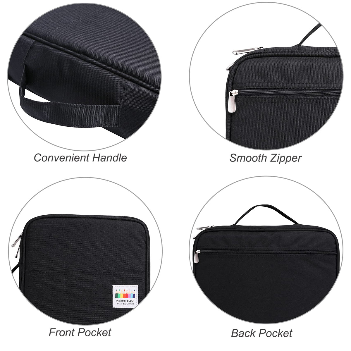 BOMKEE Large Capacity Pencil Case for Adults, 304 Slots Pen Case Pencil Case Multi Compartments