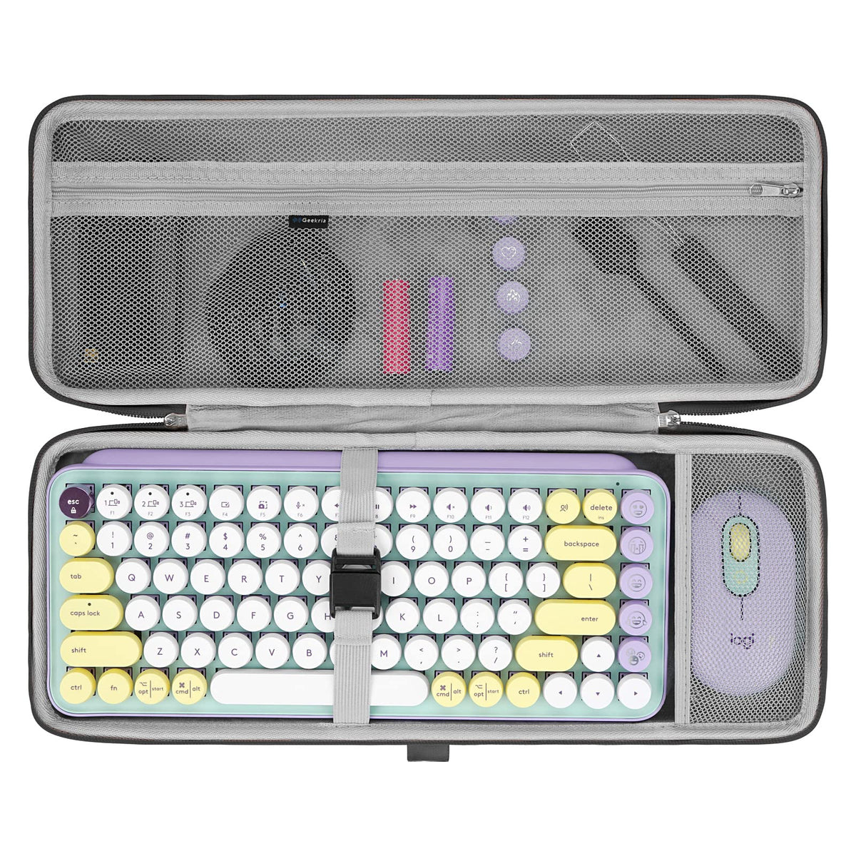 GEEKRIA 75% Keyboard Case, Hard Shell Travel Bag for Compact 84 Key Computer Mechanical Gaming