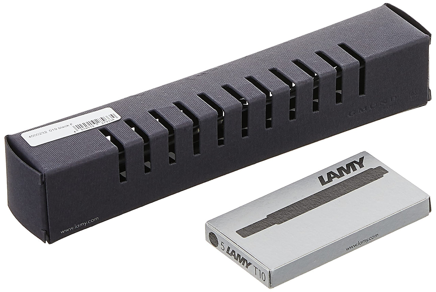 Lamy Safari Fountain Pen (19F) Black + 5 Black Ink Cartridges, (Model: L19BKF)