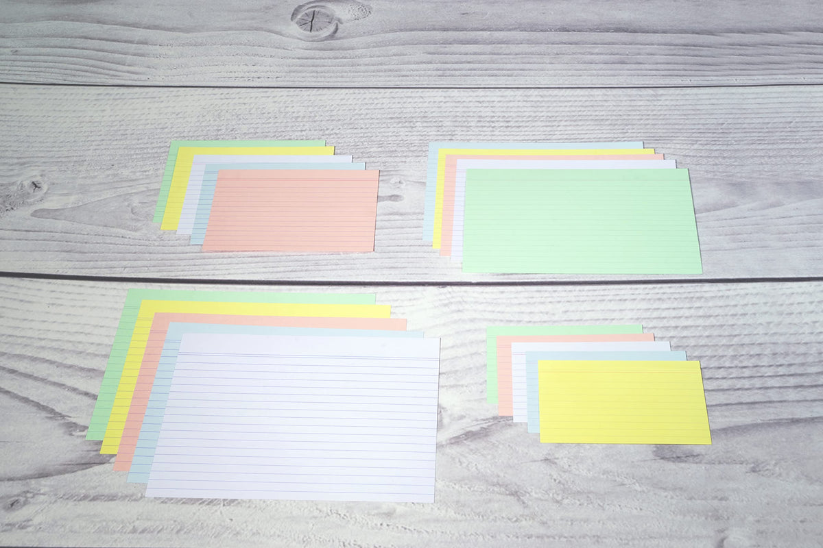 Exacompta - Ref 13803X - Bristol Record Cards (Pack of 100) - 125 x 200mm in Size, Lined Rulings