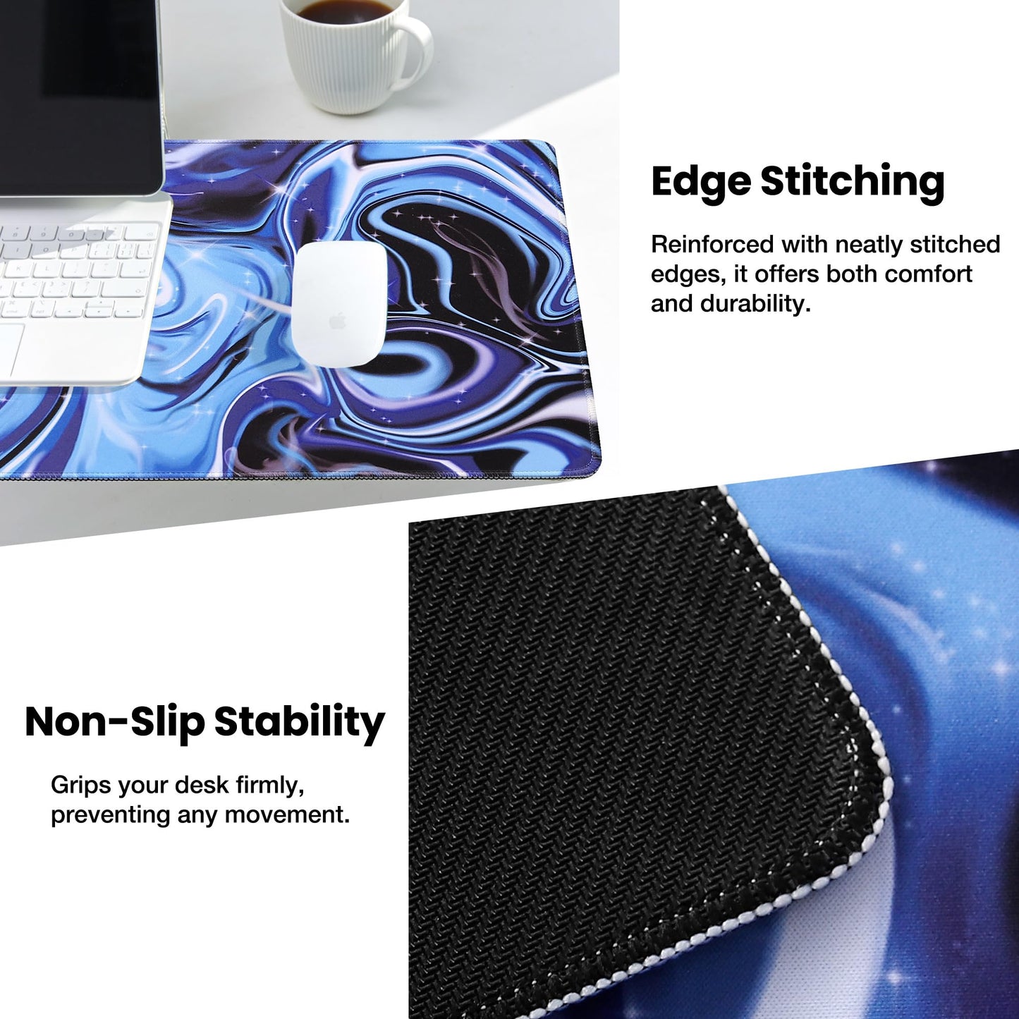 ALOANES Waterproof Gaming Mousepad Large Mouse Mat Non-Slip Rubber Base