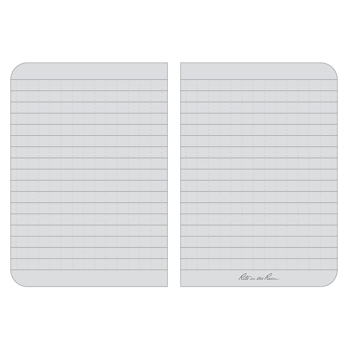 J.L. Darling Rite in The Rain Weatherproof Soft Cover Pocket Notebook, 3.5" x 5", Black Cover