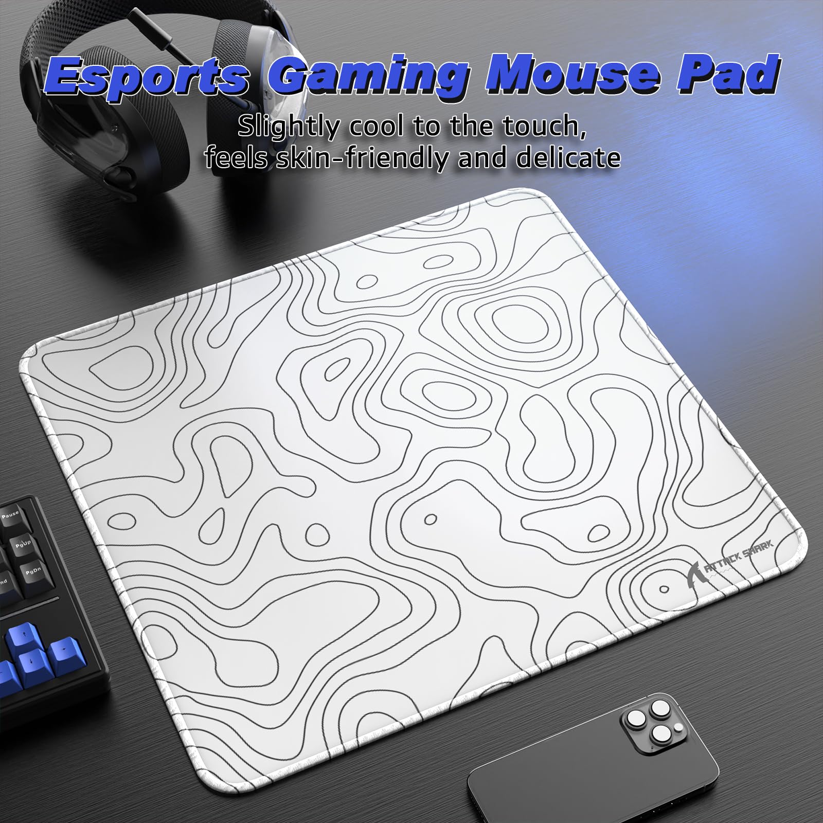 ATTACK SHARK CM02 Gaming Mouse Pad for Esports Speed Large Mouse mats for Desk Waterproof Surface