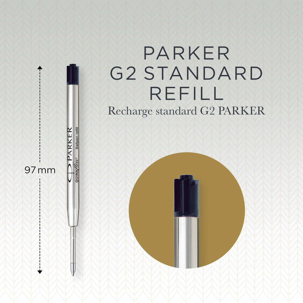 Parker Quink Ball Pen Refill Broad Nib, Black