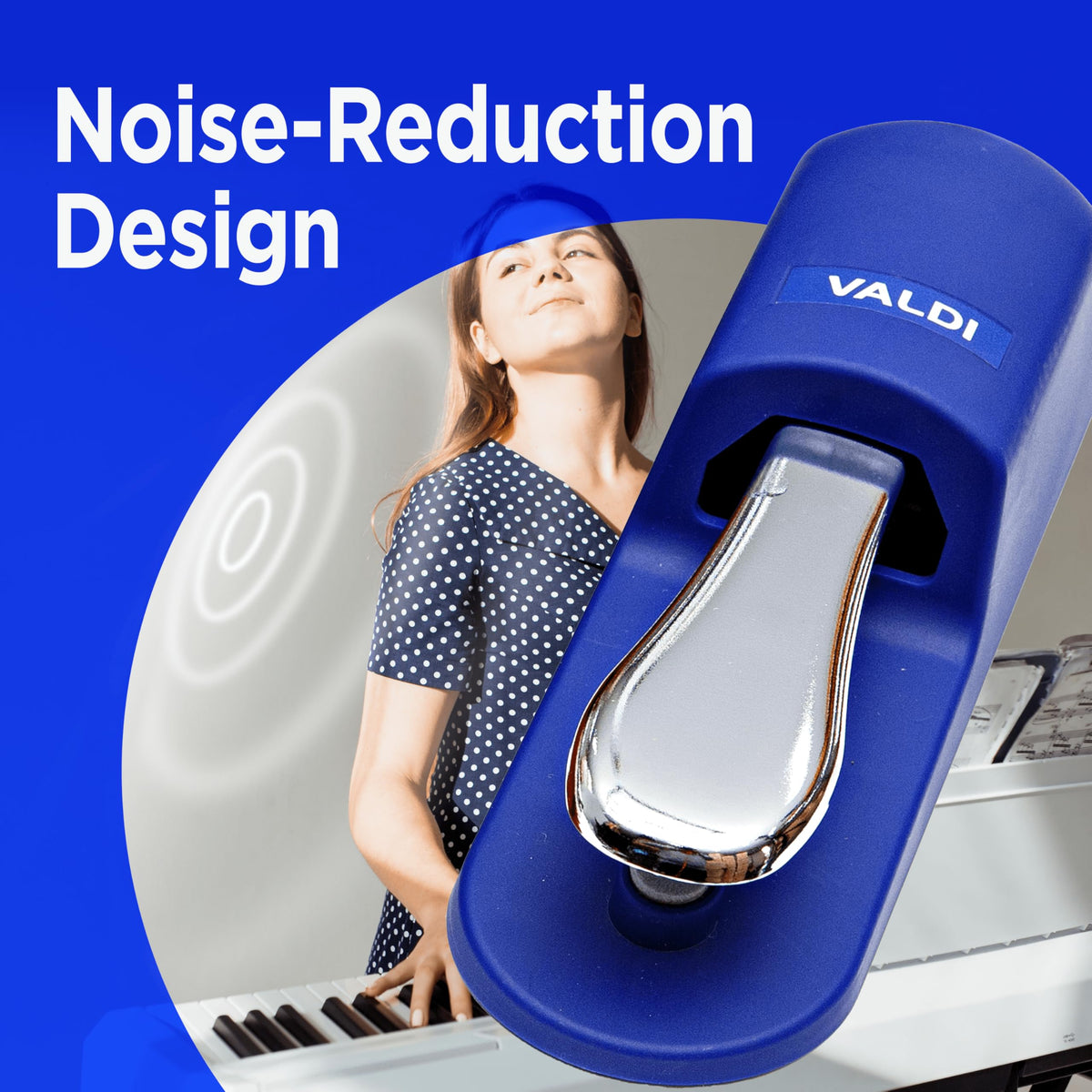 VALDI BP-3 Sustain Pedal - Universal Pedal for Keyboard Piano, Digital Pianos, MIDI Keyboards &