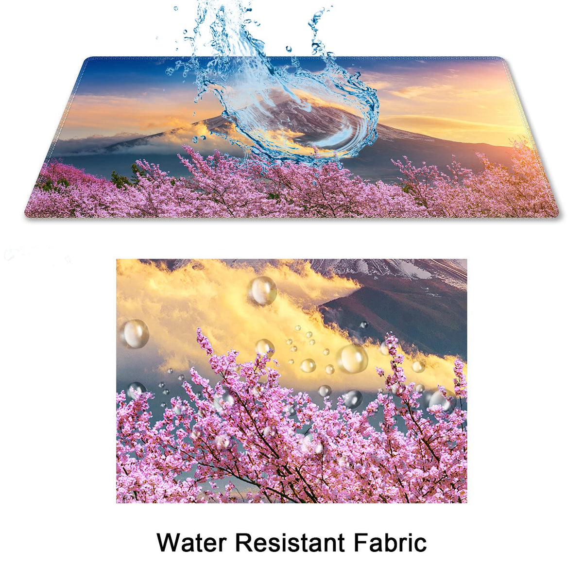 Meffort Inc XXL Mouse Pad Thick Water Resistance Desk Mat with Non-Slip Rubber Pad for Home Office