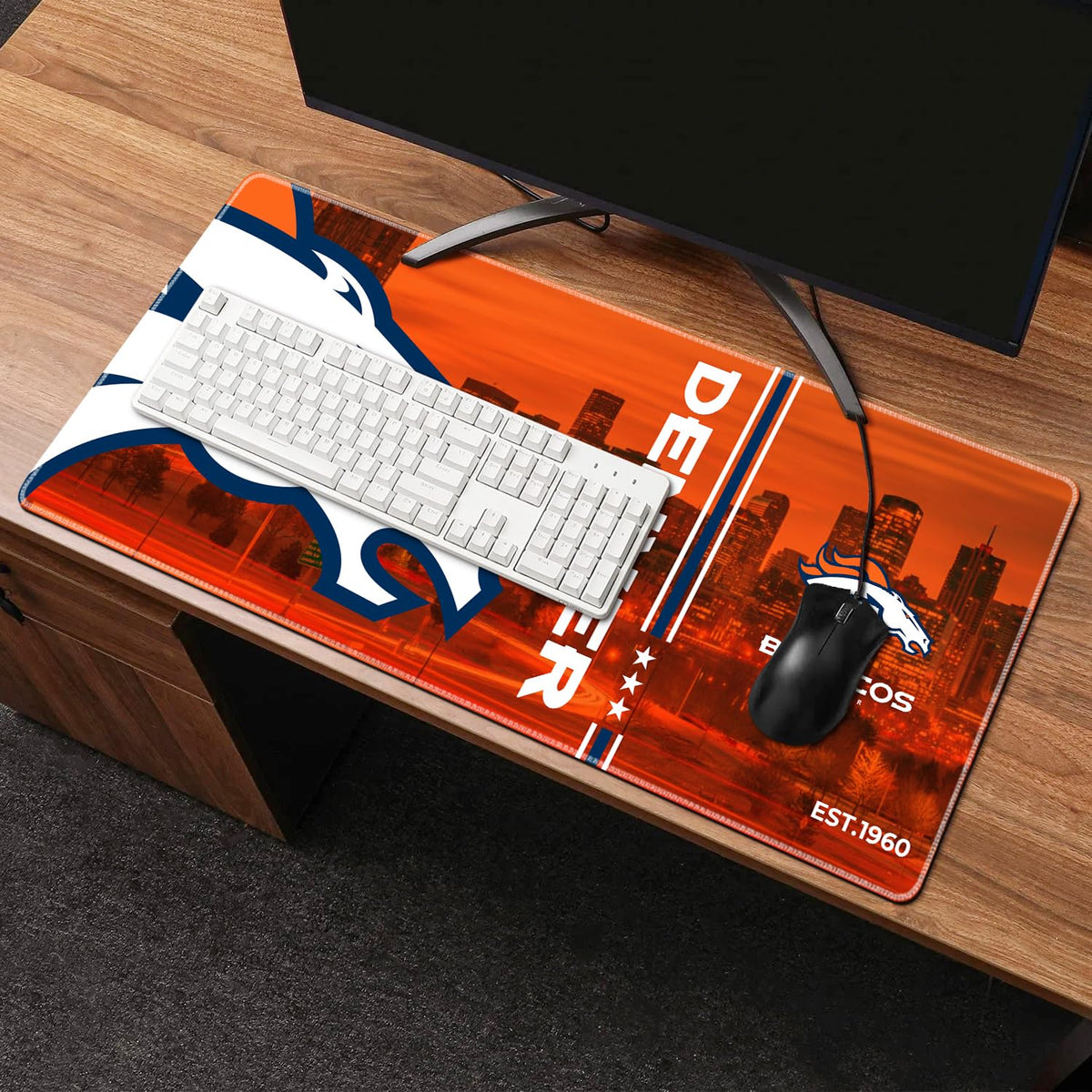 Large Stitched Edges Gaming Mouse Pad,31.5 X 13.8 Inch Mousepad for Laptop Computer Desktop