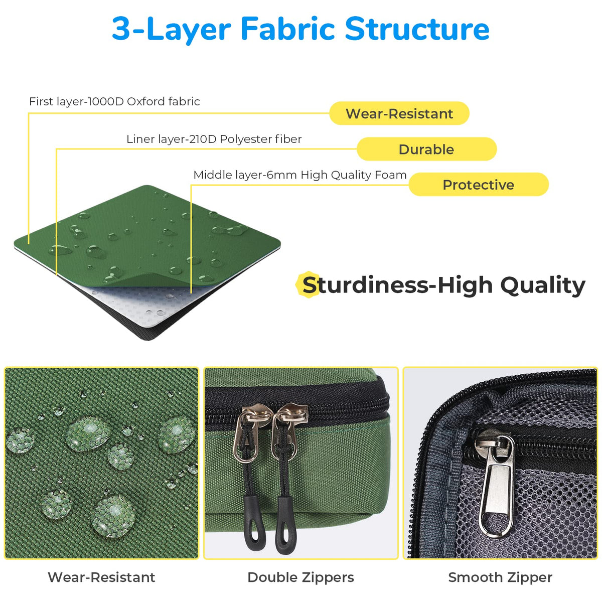 ECHSRT Pencil Case for Men Women, Large Pen Bag for Adults, Portable Pencil Pouch Aesthetic with
