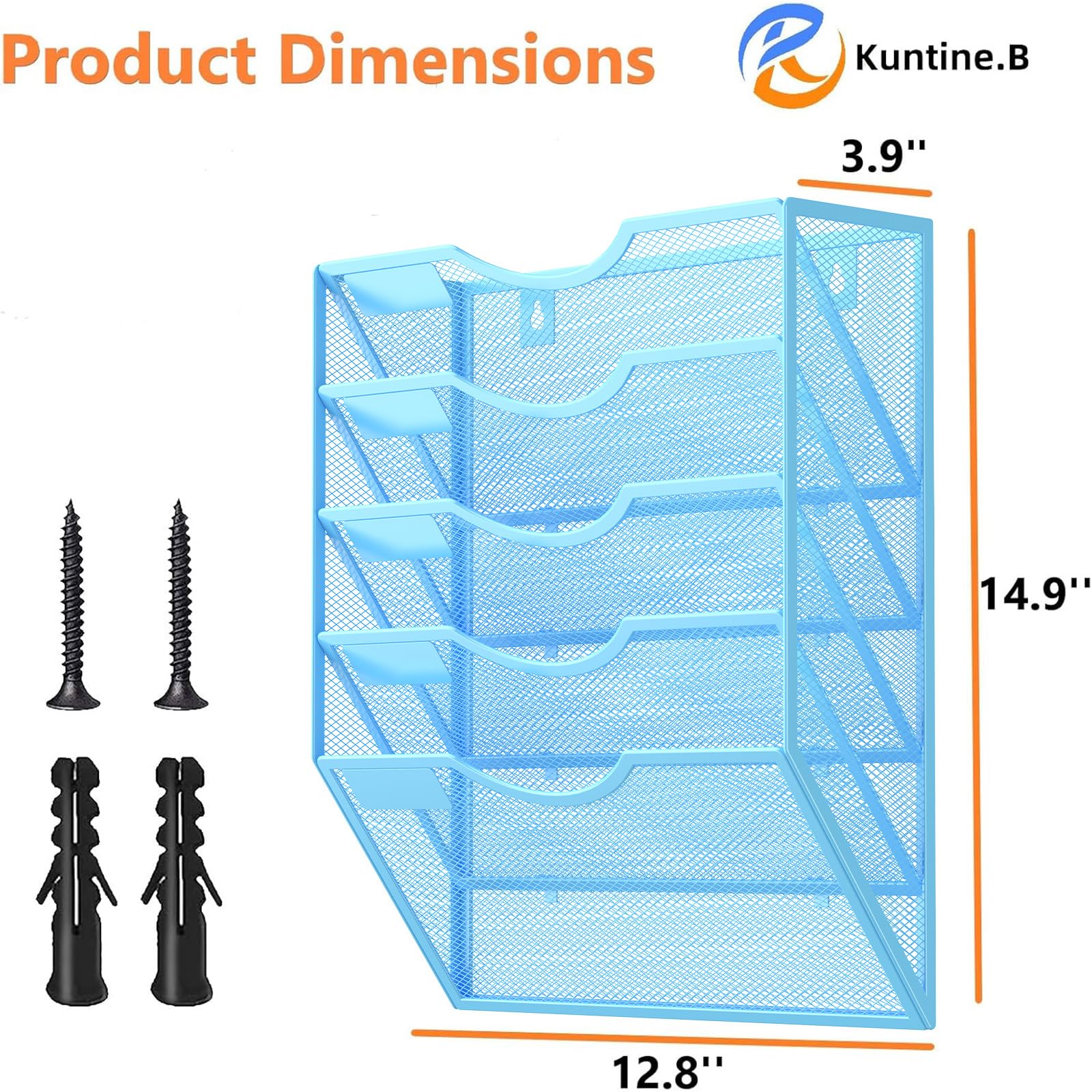 Kuntine.B Wall File Organizer Office Hanging Magazine Holder Wall File Organizer for Office Home