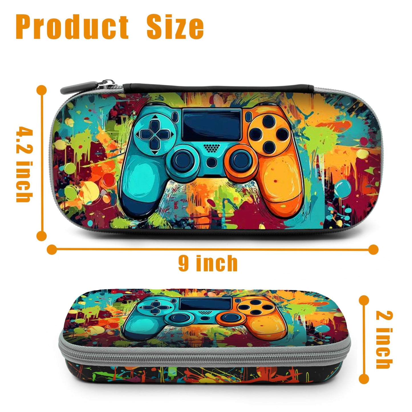WtallasiSei Game Pencil Case Zip Pencil Box Multi Pouch Holder Desk Organizer For Boys Girls School