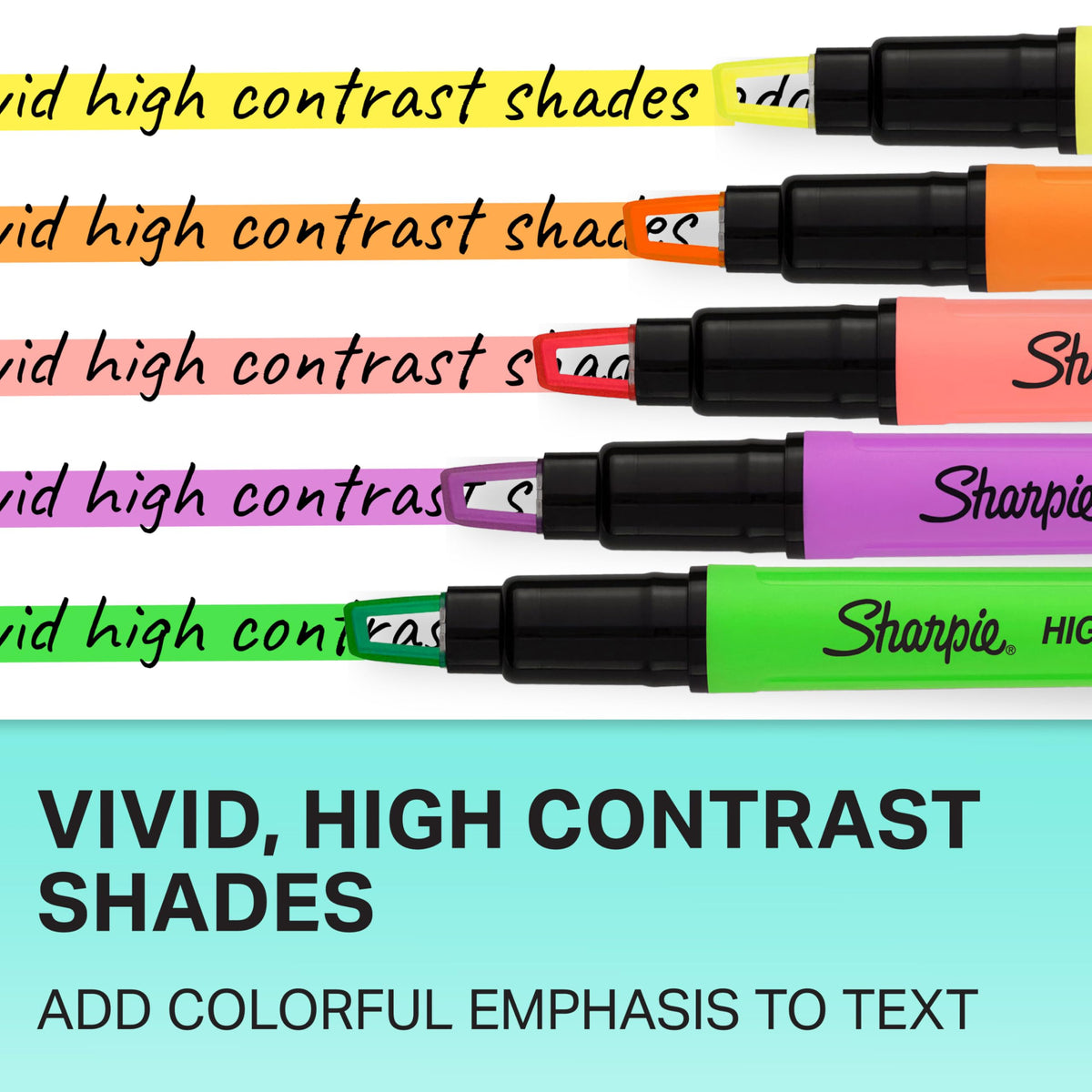 Sharpie Clear View Highlighters, With See-Through Chisel Tip, Assorted Colors, 12 Count - School