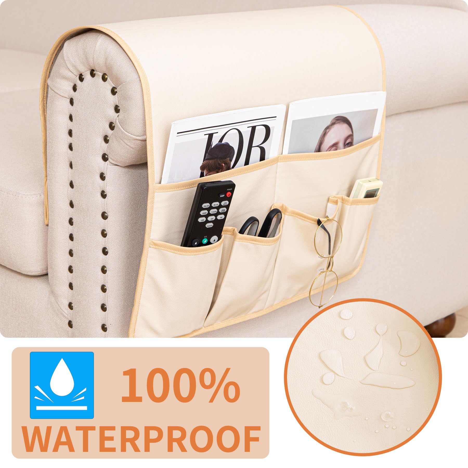 HAOMAIJIA Sofa Armrest Organizer, Remote Control Holder for Recliner Couch