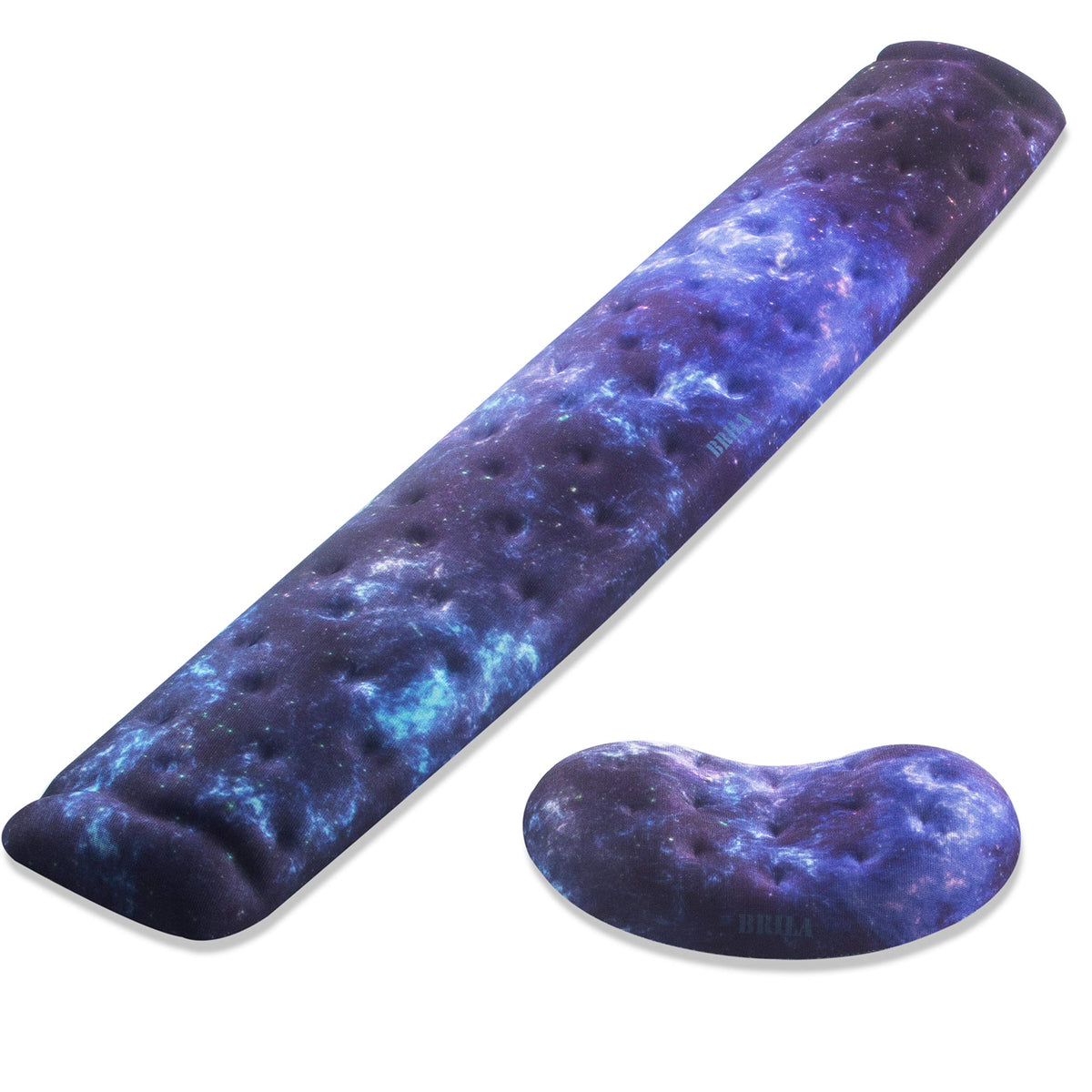 BRILA Memory Foam Mouse & Keyboard Wrist Rest Support Pad Cushion Set for Computer, Laptop, Office