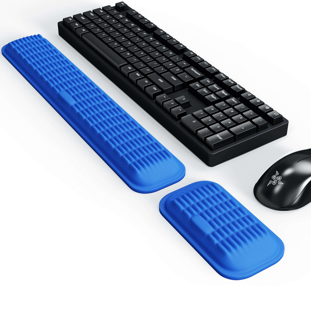 MEKASS Ergonomic Wrist Rest for Keyboard and Mouse, Soft Memory Foam Keyboard Wrist Rest Set with