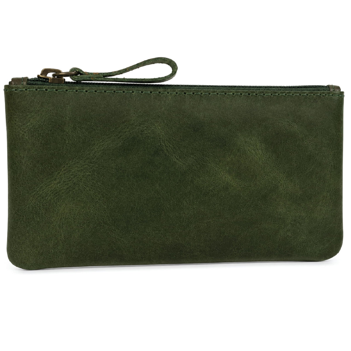 TheAntiq Leather Pencil Pouch, Currency Pouch, Leather Pencil Case, Zippered Pouch Paper Money, Pen