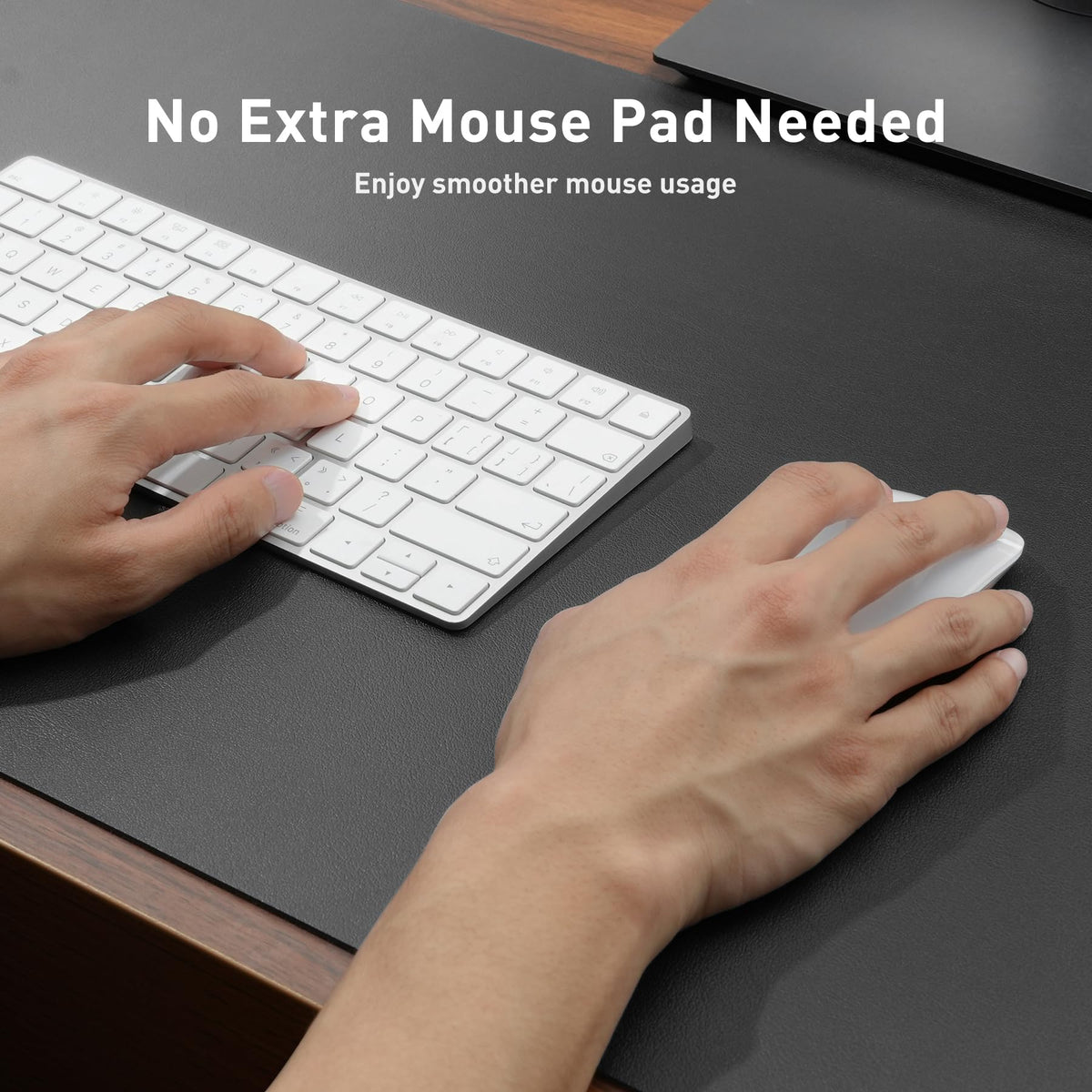 Aothia Faux Leather Desk Mat - Non-Slip PU Leather Desk Blotter, Waterproof Writing Surface, Large