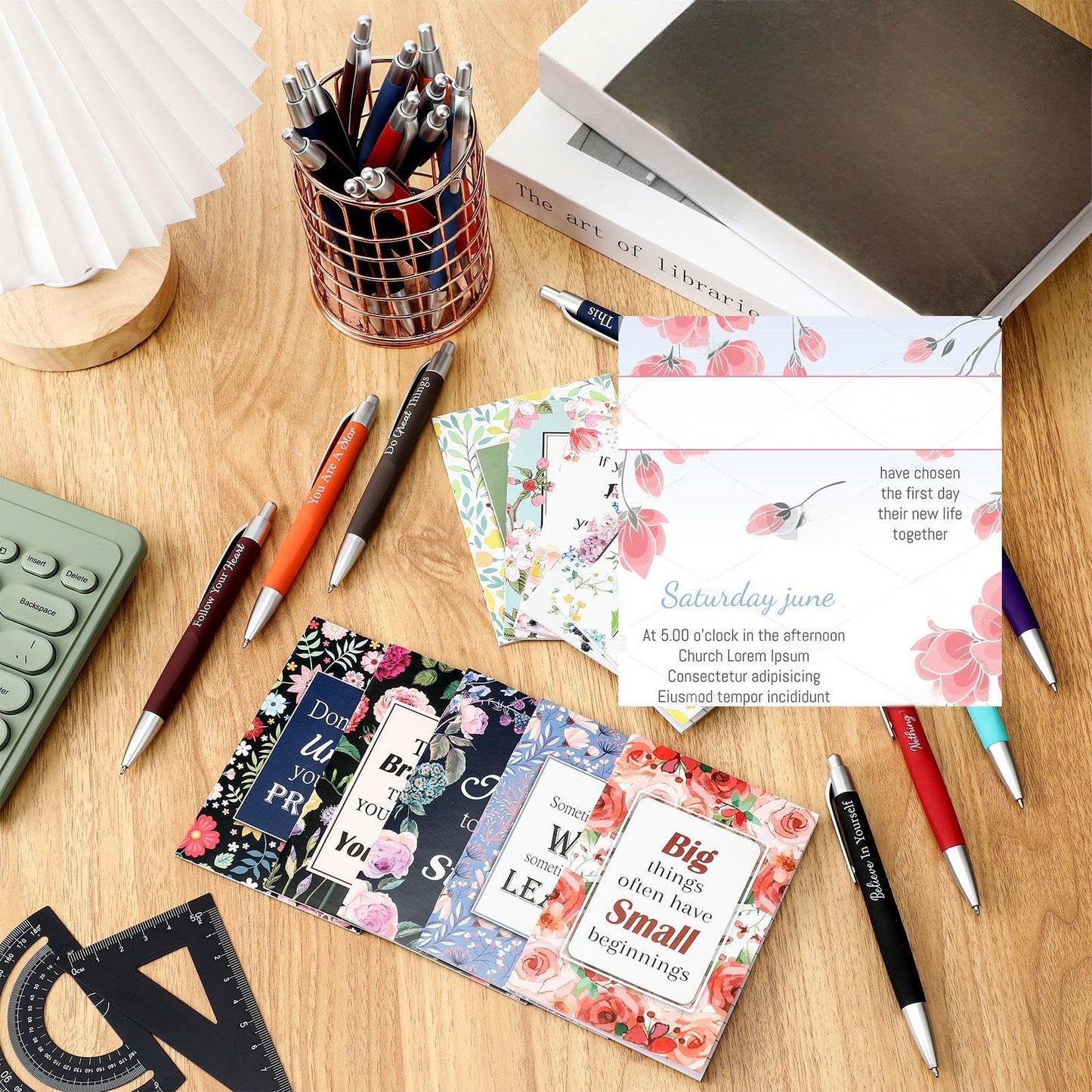 Yeaqee 72 Pcs Motivational Pen Notepad Gifts Bulk Set, Inspiring