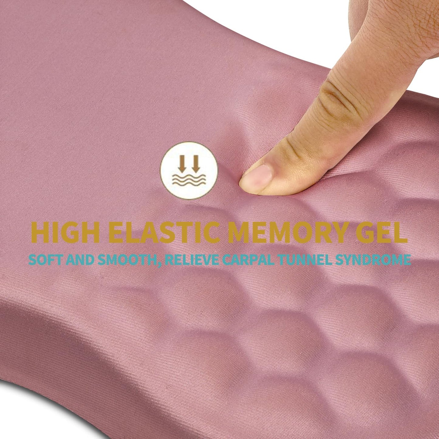 Hokafenle Ergonomic Mouse Pad Wrist Support with Massage Design, Wrist Rest Pain Relief Mousepad