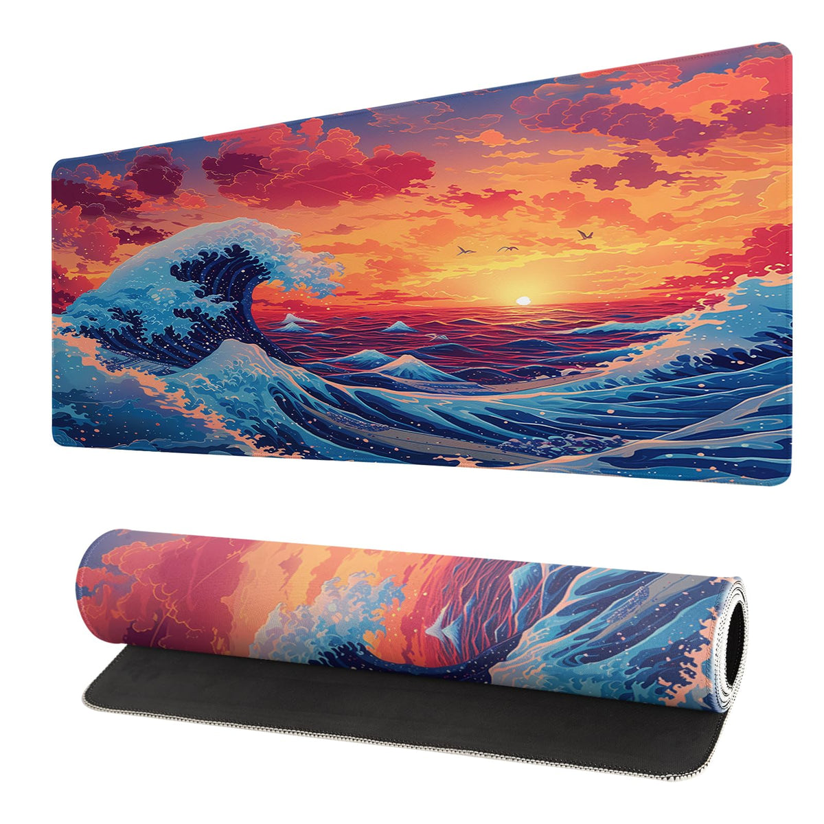Gaming Mouse Pad Desk Pad,Extended Big Mouse Pad,31.5x11.8 Inch Long Computer Keyboard Mouse Mat