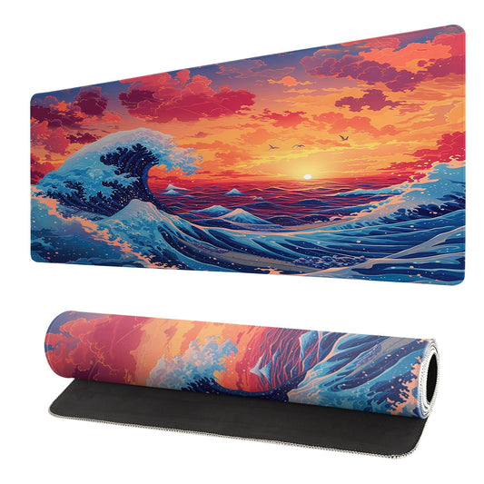 Gaming Mouse Pad Desk Pad,Extended Big Mouse Pad,31.5x11.8 Inch Long Computer Keyboard Mouse Mat