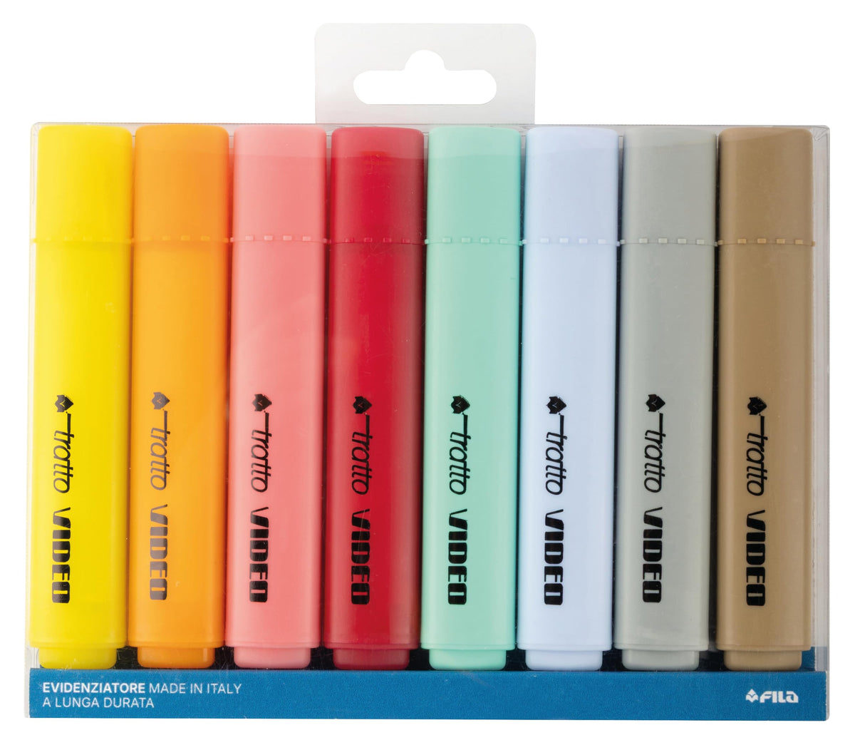 Tratto Video Pastel - Pastel Highlighters - Multicolor - 8 Pack