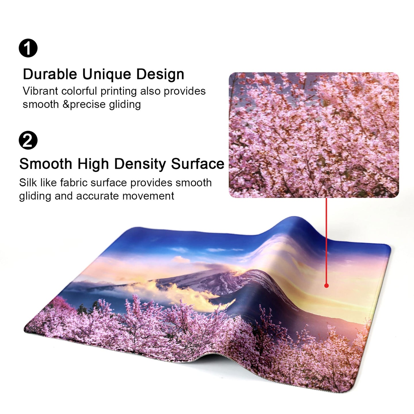 Meffort Inc XXL Mouse Pad Thick Water Resistance Desk Mat with Non-Slip Rubber Pad for Home Office