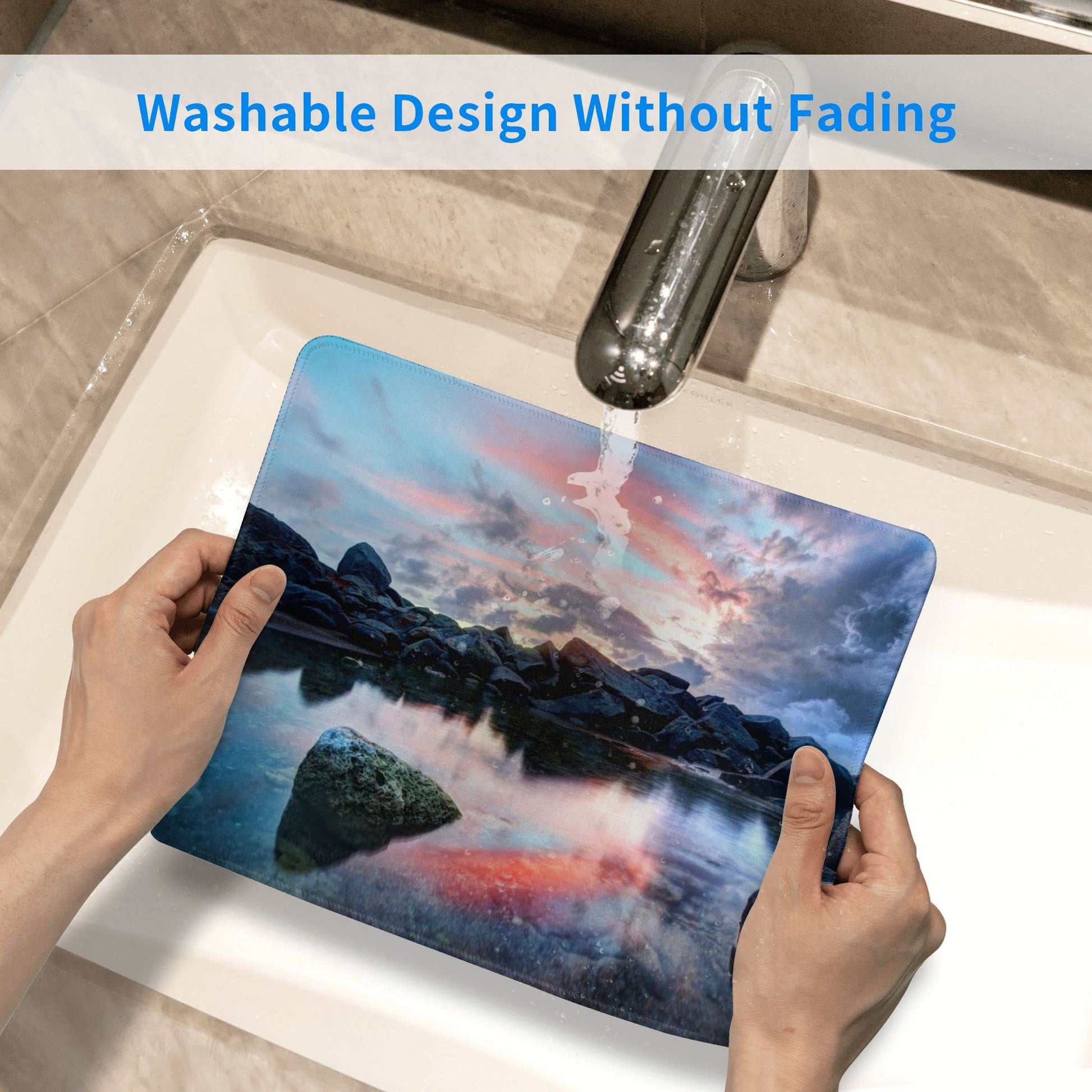 Custom Mouse Pad Personalized Add Your Own Photo Picture Text Mouse Mat with Anti-Slip Rubber Base
