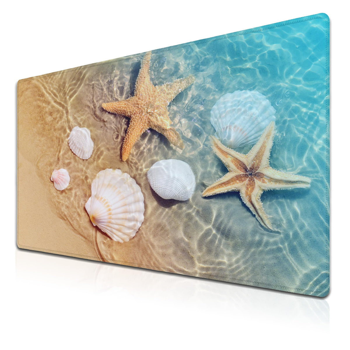 Samgula Large Mouse Pad Palm Starfish Seashell, Gaming Mouse Pads Office Desk Pads, Full Desk Mouse