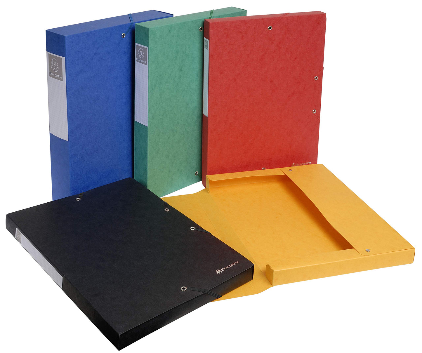 Exacompta Exabox 50810E Archive Box (Manila Cardboard Label, Spine 40 mm DIN A4 (Random Color)