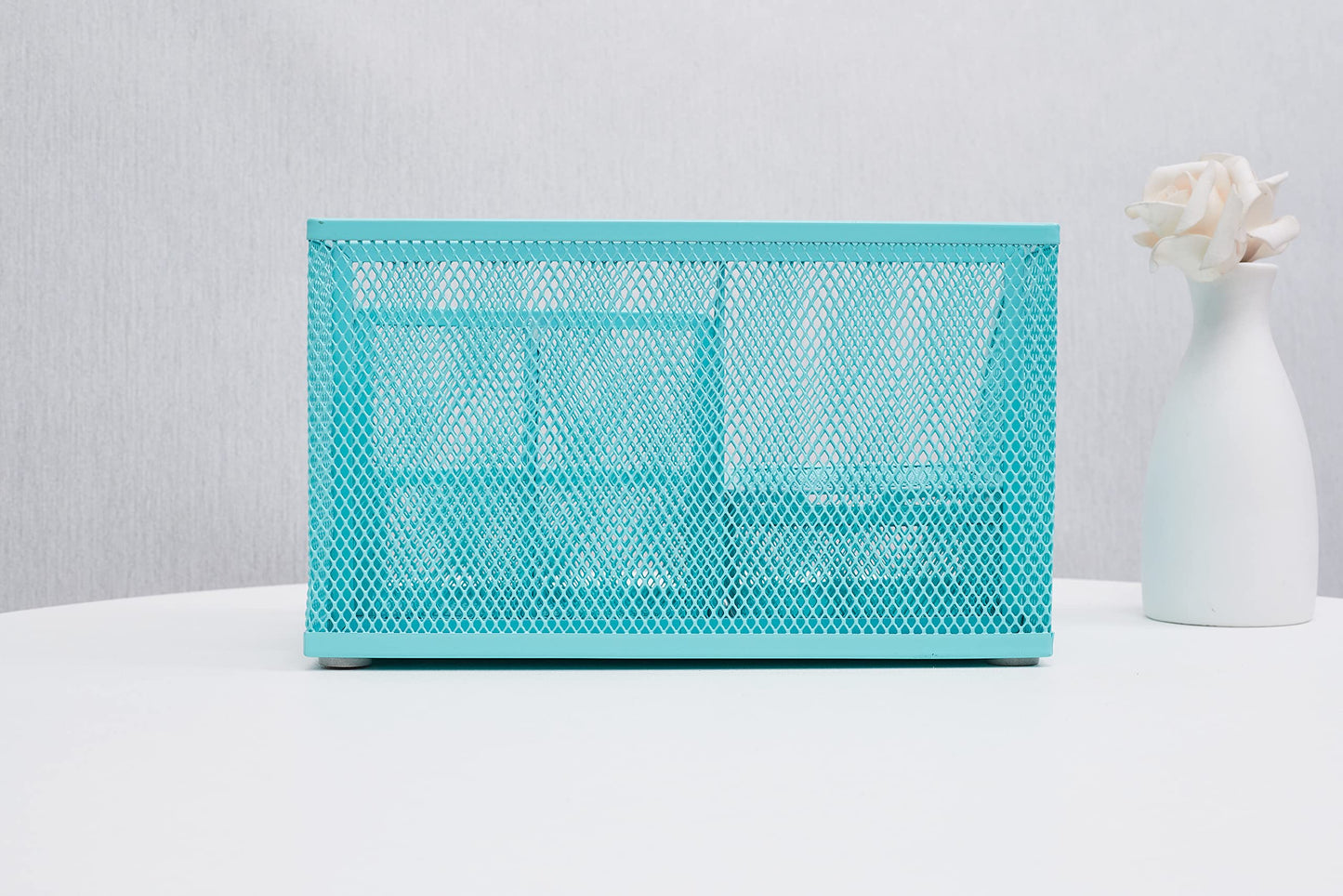 Annova Mesh Desk Organizer Office with 7 Compartments + Drawer/Desk Tidy Candy/Pen