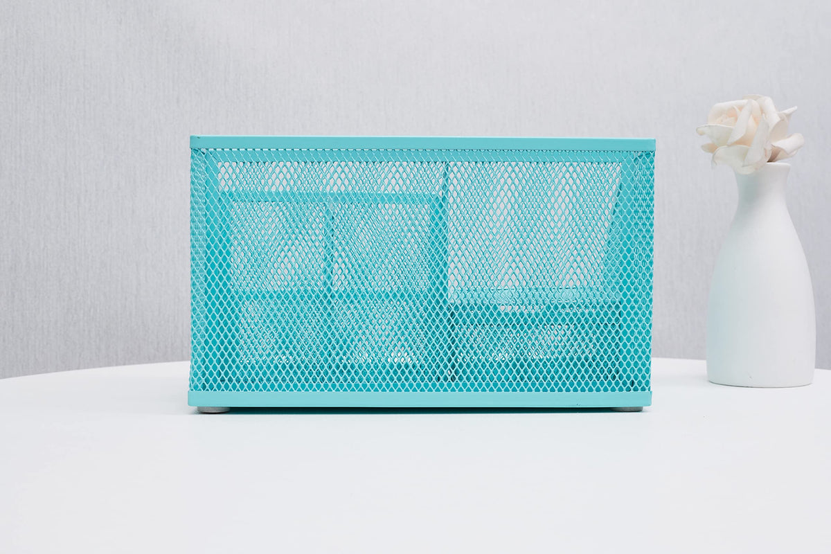 Annova Mesh Desk Organizer Office with 7 Compartments + Drawer/Desk Tidy Candy/Pen