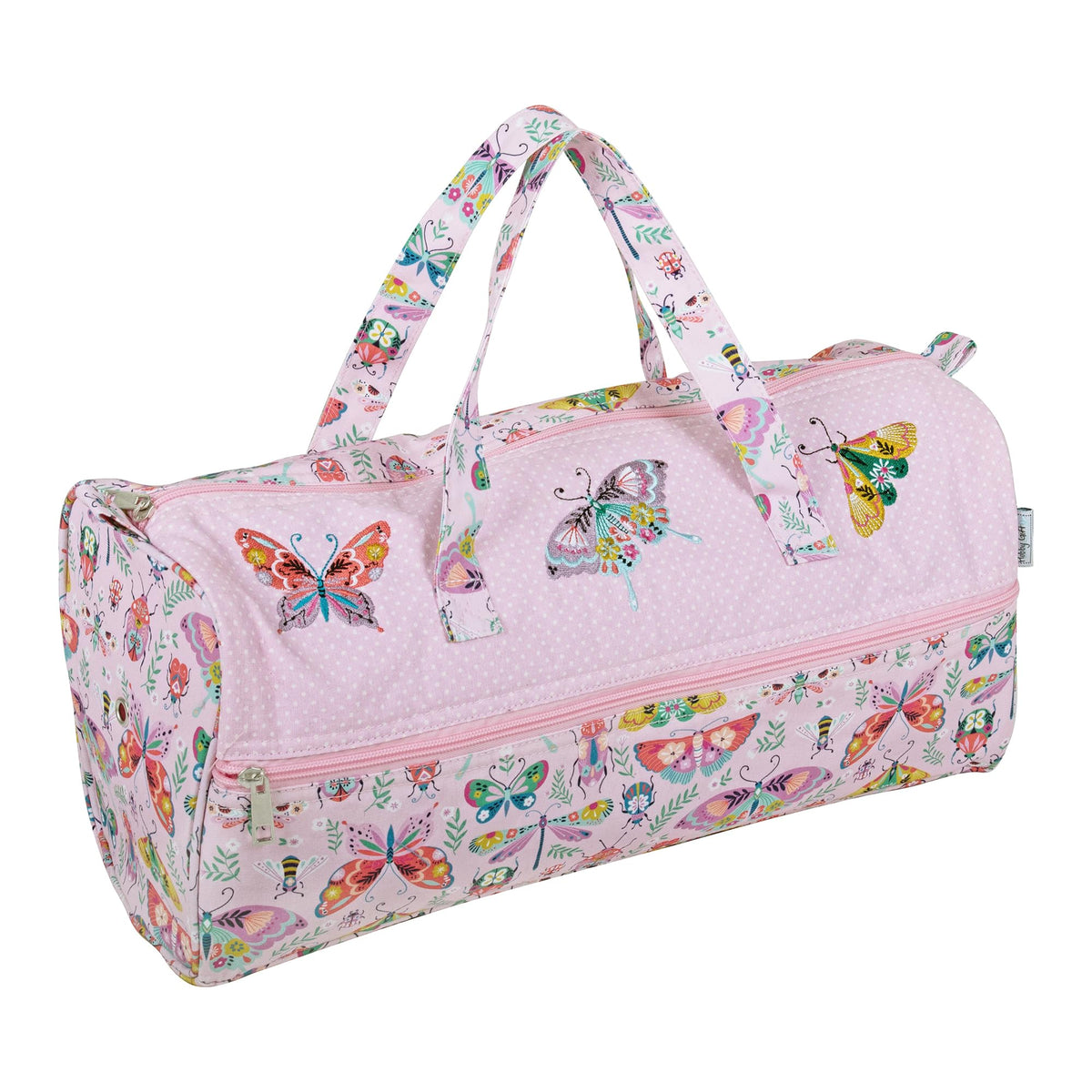 Hobby Gift Knitting Bag Large Yarn Storage Bag with Zippered Compartments for Knitting Needles