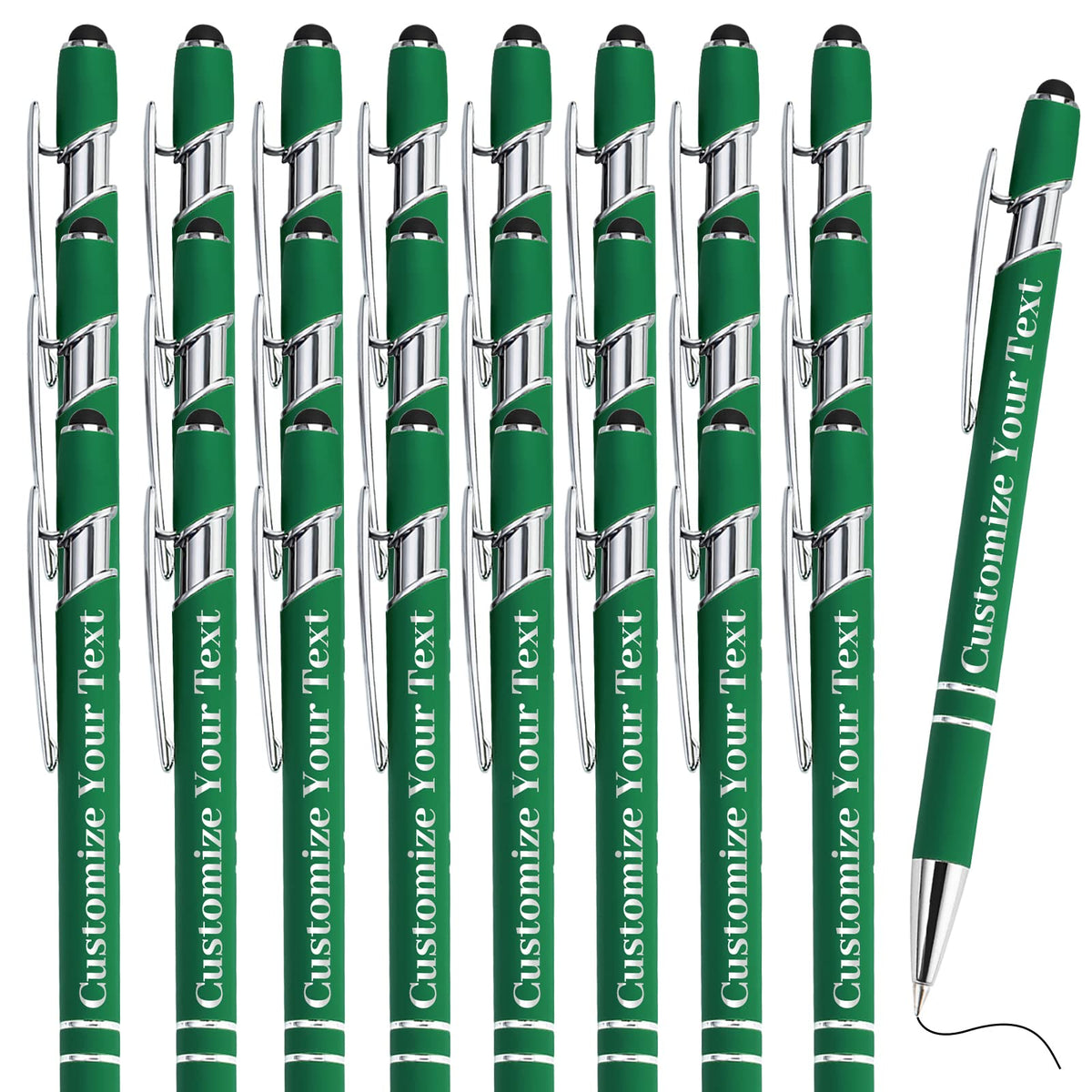 Fadace Up to 500 Pcs Personalized Pens Bulk Custom Customized Pen with Stylus Free Engraving