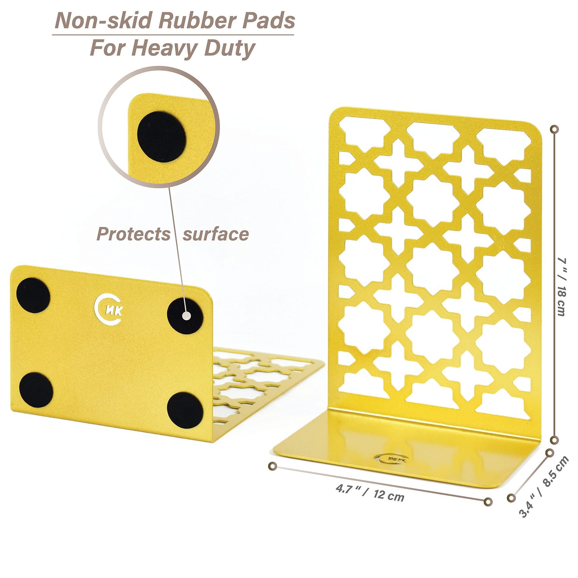 CNK Book Ends Bookends for Decorative Books Holder Bookend Shelves End Hold Heavy Duty Holders