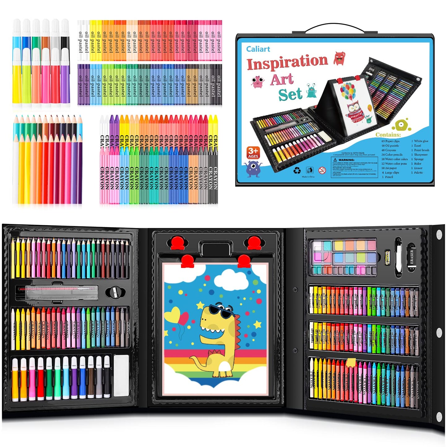 Caliart Art Supplies, 238 Pack Deluxe Art Set for Adults Artists